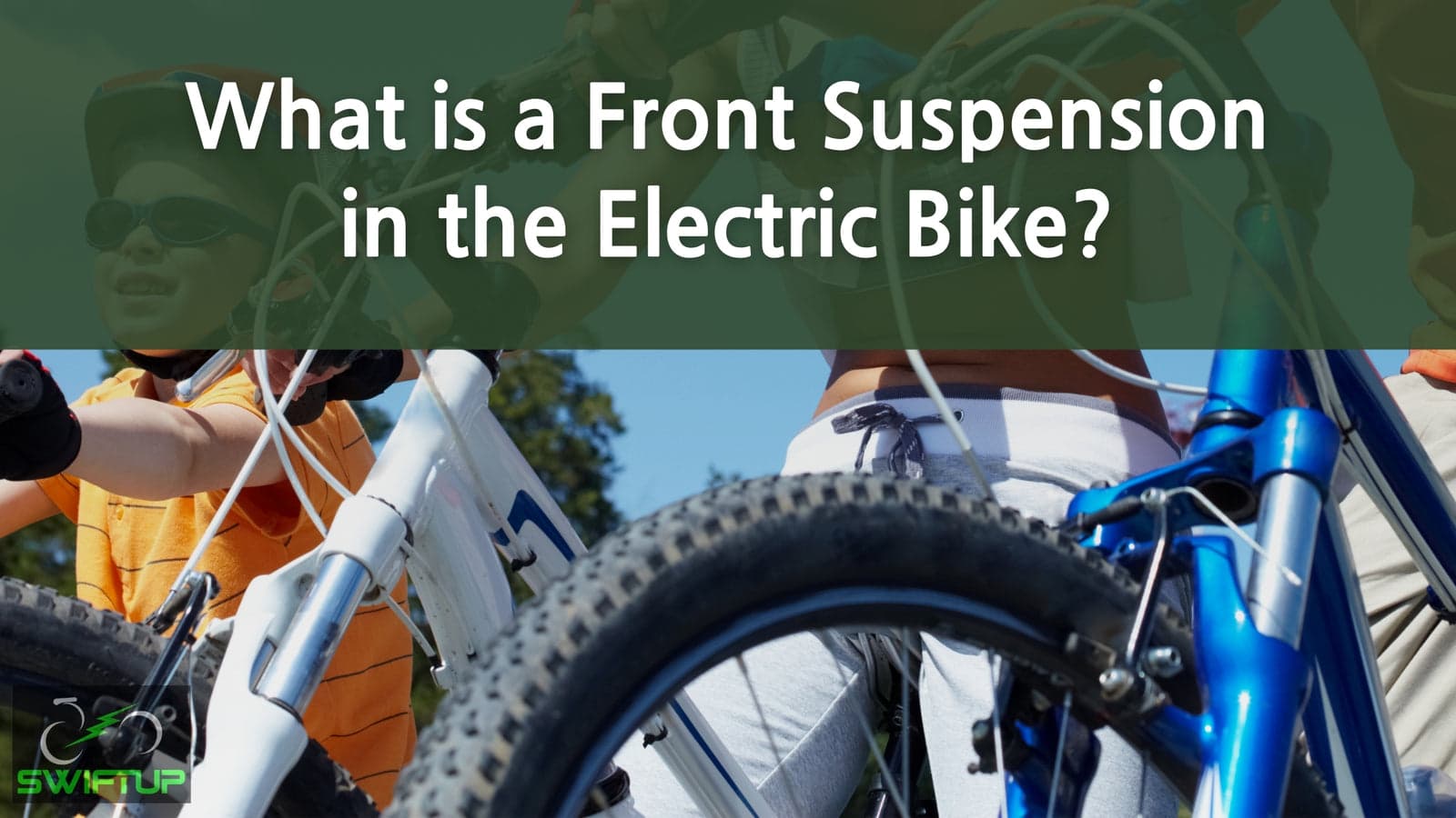 Electric bike with front suspension