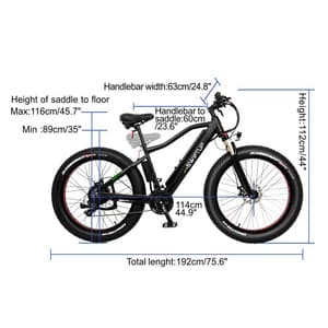 SwiftUp fat tire electric bicycle detail image