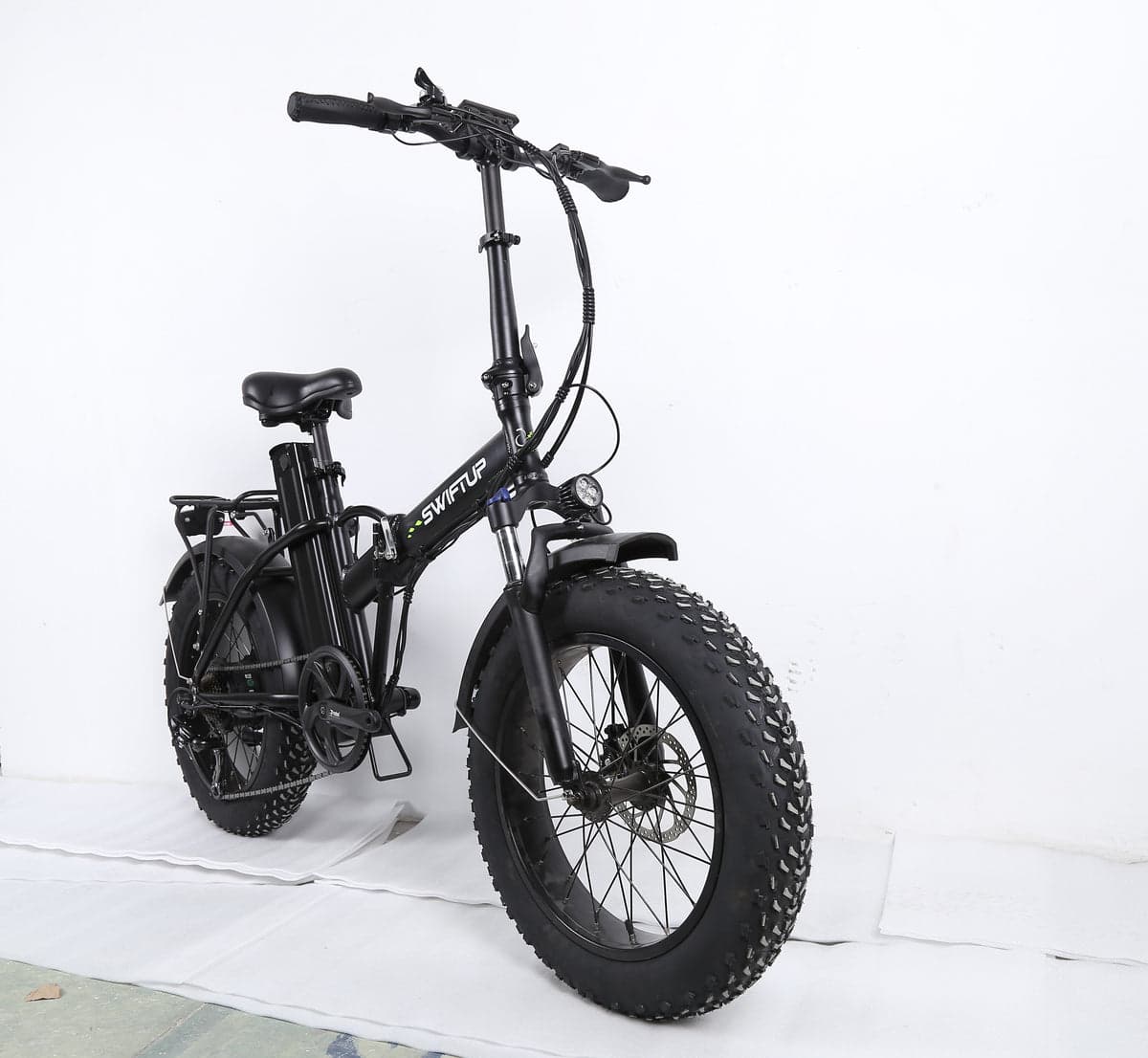 Electric foldable bike side angle
